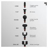 Sharper Image Deep Tissue Percussion Massage Gun, Powerboost MAX Rechargeable Handheld Massager, 7 Adjustable Speeds, 6 Attachment Heads & Carrying Case, Full Body Muscle Pain Relief, Black