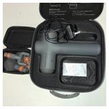 Sharper Image Deep Tissue Percussion Massage Gun, Powerboost MAX Rechargeable Handheld Massager, 7 Adjustable Speeds, 6 Attachment Heads & Carrying Case, Full Body Muscle Pain Relief, Black