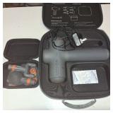 Sharper Image Deep Tissue Percussion Massage Gun, Powerboost MAX Rechargeable Handheld Massager, 7 Adjustable Speeds, 6 Attachment Heads & Carrying Case, Full Body Muscle Pain Relief, Black