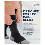 Pembrook Plus Size Compression Socks Wide Calf - Up to 6XL | Black Wide Calf Compression Socks Women Plus Size