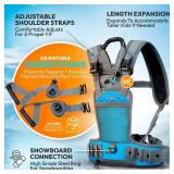 Ski and Snowboard Harness Trainer for Kids - Teach Your Child the Fundamentals of Skiing and Snowboarding - Premium Training Leash Equipment Prepares Them to Handle the Slopes (Blue Frost) - Retail: $