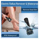Callus Remover, Electric Foot Callus Remover Waterproof with 3 Rollers 2 Speed Battery Display,17 in1 Rechargeable Foot File Pedicure Kits for Dead Hard Cracked Dry Skin - Retail: $10