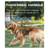 Small Dog Harness, Heavy Duty Tactical No Pull Dog Harness, No Choke, Easy On and Off Pet Vest with Molle System, Adjustable Reflective Dog Vest with Breathable Padded for Walking Hiking Training - Re