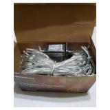 38.8FT Icicle Lights for Outside, 400 LED Icicle Christmas Lights Outdoor Indoor Plug in, Warm White String Lights for Christmas House Patio Party Fireplace Holiday Decorations - Retail: $30