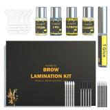 Eyebrow Lamination Kit DIY Brow Shaping Kit for Instant Lift Professional for Fuller Eyebrow Safe Effective Home and Salon Use Brow Glue and Brushes Added - Retail: $10