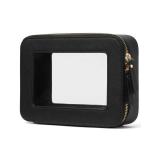 Clear black makeup bag