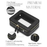 Clear black makeup bag