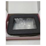 Clear black makeup bag