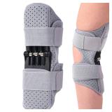 Knee Brace, Spring-driven knee support - Enhances joint assistance during stair climbing, squats, and daily activities - Ergonomic patella support with adjustable straps(Gray 1PCS - Retail: $14