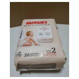 Huggies Size 2 Diapers, Skin Essentials Baby Diapers, Size 2 (12-18 lbs), 26 Count, Packaging May Vary - Retail: $11