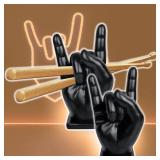 1PCS Drumstick Display Stand Rack, Drum Stick Holder, Wand Display Stand, Gesture Drum Sticks Display Case Funny Gift for Drummer (black) only 1pcs  - Retail: $20