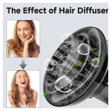 Hair Diffuser, Diffuser Attachment for Hair Dryer, Hair Diffuser for Curly Hair, Universal Diffuser for 1.4-2.6 Hair Blow Dryer Long Thick Curly Wavy Hair, Hair Attachment for Women, Black - Retail: $