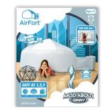 The Original Patented AirFort - Build A Fort in 30 Seconds, Inflatable Fort for Kids, Play Tent for 3-14 Years, A Playhouse Where Imagination Runs Wild, Fan not Included (Mod About Gray) - Retail: $14