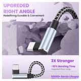 USB C to USB C Right Angle Cable,90 Degree Type-C Braided Charging Cord,3 in 1 Multi Charging Cable for Multiple Devices, Universal Charger Cord with Type-C, Micro USB,IP Port for iPhone17/16 Phones -
