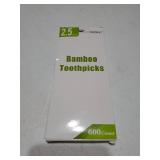 Bamboo Toothpicks for Teeth Cleaning, Appetizer, Olive, Barbecue, Fruit, Double-Points Wooden Toothpick.600 Count - Retail: $4