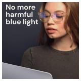 Transparent, Clear Blue Light Glasses for Computer & Gaming - Anti UV Ray Lenses, Scratch-Resistant & Comfort Fit - Retail: $6
