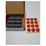 Ceramic Magnets with Adhesive Backing, 60 Pieces Disk Magnets 1 inch x 5/32 inch Thickness 25 x 4 mm with 3M VHB Adhesive Peel & Stick for DIY, Art Projects or whiteboards & Fridge Organization - Reta