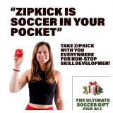 Kickit ZipKick Soccer Training & Juggling for Kids and Adults - Hands-Free Retractable Ball for On-The-Go Practice, Outdoors, Indoors or Backyard, Beach or Tailgate, All Ages Fun & Travel Friendly - R