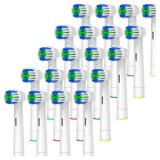 Replacement Toothbrush Heads Compatible with Oral-B Braun, 20 Pcs Professional Electric Toothbrush Brush Heads for Oral B Replacement Head Refill Pro 500/1000/1500/3000/3757/5000/7000/7500/8000 - Reta