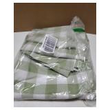 Checkered Tablecloth Rectangle, 2 Pack Gingham Table Cloths Waterproof Wrinkle Free Buffalo Plaid Table Covers Washable for Dining, Parties & Outdoor Picnic(Sage Green and White, 52x70") - Retail: $19
