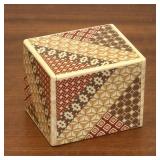 Bits and Pieces - Detailed Mosaic Secret Puzzle Box - 11 Step Solution - Wooden Money Box Brainteaser - Secret Compartment Brain Game - Retail: $17