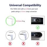 Durable TENS Lead Wires 2.35mm Shielded Plug TENS to 3.5mm Snap Electrode Wires for TENS Unit, VOVOU Standard Electrodes Wire Replacement for TENS EMS Massager Electric Muscle Stimulator(2 Packs) - Re