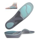 Overpronation Insoles, DynWalker Shock Absorbing Insoles, Dual Gel Pads Enhance Cushioning and Anti-Slip Performance, Suitable for Both Men and Women, L - Retail: $30