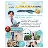 Overpronation Insoles, DynWalker Shock Absorbing Insoles, Dual Gel Pads Enhance Cushioning and Anti-Slip Performance, Suitable for Both Men and Women, L - Retail: $30