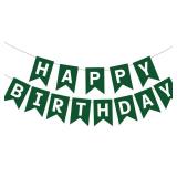 Green Happy Birthday Banner Birthday Party Supplies for Adult Boy Girl - Retail: $8