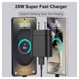 Fast Charger for Samsung Phone,25W USB C Charger Android Chargers Type C Charger Fast Charging Block &10 Ft USB C Cable Cord for Samsung Galaxy - Retail: $13