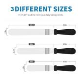 2 PCS Icing Spatulas, Offset Spatula, Stainless Steel Cake Decorating Spatulas Set /8/10 inch Professional Angled Cake Spatula Plastic Frosting Handle for Home, Kitchen or Bakery - Retail: $7