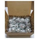 20 Pcs Disco Balls, 4 Sizes Mini Mirror Ball Decorations Silver Hanging Ornaments with Rope for 70s Disco Theme Wedding Birthday Party Dance Music Prom Props - Retail: $10