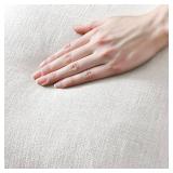 Decorative Throw Pillow Covers Neutral Linen Fringe Throw Pillows Set of 2 White Boho Farmhouse Cushion Covers with Tassels for Couch Sofa Bed Living Room Spring Home Decor 20x20 Inch - Retail: $29