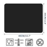 2 Pack Silicone Crafting Mats, 15.7 x 11.8" Silicone Mat for Crafts, Large Heat Resistant Sheet for Jewelry Casting, Epoxy Resin, Painting, Counter Table Protector, Placemat, Nonstick, Black - Retail: