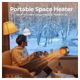 Space Heater, Portable Electric 500W PTC Ceramic Heaters for Indoor Use, Efficient Fast Heating, Tip-Over & Overheat Protection, Quiet Small Mini Desk Heater for Bathroom Home Office Bedroom - Retail: