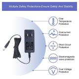 12V Power Supply, 12V 2A 24W Power Supply AC100-240V to DC 12 Volt Adapter with 5.5mm x 2.1mm Tip and 9 Interchangeable Jacks Plug for LED Strip Lights, CCTV Cameras, Routers and More - Retail: $10