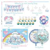 Birthday Party Decorations Supplies Kit - Banner, Hanging Swirl Decorations, Latex Balloon, Backdrop, Birthday Toppers for AdultTheme Party - Retail: $14