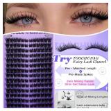 Spikes Lash Clusters Wispy Eyelash Clusters 9-16mm Natural Lashes Extension DIY Manga Cluster Lashes Left&Right Cat Eyelashes Individuals Spiky Eyelashes Extension by TOOCHUNAG - Retail: $8