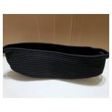 Small Woven Basket, Baskets for Gifts Empty, Baby Basket with Handles, Black Baskets for Organizing, Dog Toy Basket, Rope Baskets for Storage, 12 x 8" x 5" - Retail: $10"