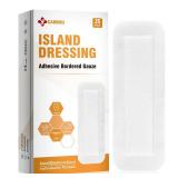 Island Dressing Bordered Gauze 4x10" - 25 Sterile Individually Wrapped Pads | Non-Stick Center with Water-Resistant Adhesive Border | Medical Grade Non-Woven Backing for Wound Care & First Aid - Retai