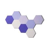 8 Pcs Self Adhesive Felt Bulletin Board Tiles (Large), Hexagon Color Felt Pin Board Wall Tiles for Photos, Pictures, Memos (Purple Large) - Retail: $24