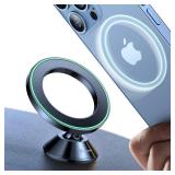 MagSafe Car Mount, [Military-Grade] [High & Low Temp Resistance] Magnetic Phone Holder for Car Dashboard 360 Rotatable Car Phone Holder Mount for iPhone 17 Pro Max 16 15 14 13 - Retail: $39