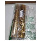 2 Pcs Black and Gold Table Runner, 11 x 108 Inch Gold Metallic Foil Glitter Runners for Party, Table Centerpieces Decorations for Birthday Wedding Graduation Fall Thanksgiving Christmas - Retail: $10