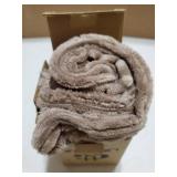 UGASA Soft Velvet Stripe Decorative Lumbar Pillow Cover 1 Pack Solid Corduroy Textured Euro Oblong Cushion Case for Couch Bedroom Sofa Farmhouse, 12x20 Inch, Light Brown - Retail: $10