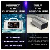 15AMP 900W 48V Golf Cart Battery Charger for EZGO TXT/RXV with 3-pin Triangular Plug and 16FT Cable Integrated Type, Silver - Retail: $50