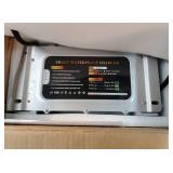 15AMP 900W 48V Golf Cart Battery Charger for EZGO TXT/RXV with 3-pin Triangular Plug and 16FT Cable Integrated Type, Silver - Retail: $50