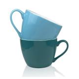 30 OZ Porcelain Coffee Mugs, Set of 2 Large Mugs for Soup, Cereal and Salad (blue) - Retail: $25