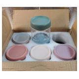 6-pack 10oz Glass jars with Airtight Lids, Overnight Oats Containers with Lids, Wide mouth Mason Salad jars, Glass Food Storage Containers for Snacks Yogurt Spice Sugar - Retail: $19