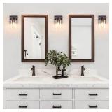 1 Light Modern Bathroom Light Fixtures Over Mirror, Bronze Finish Vanity Lights for Bathroom Wall Sconces with Clear Glass Shades, E26 Socket (Bulbs Not Included) - Retail: $39
