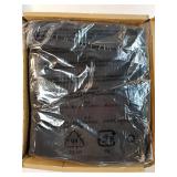 Amazon Basics Lightweight Super Soft Easy Care Breathable Microfiber 4 Piece Cozy Comfortable Bed Sheet Set, Wrinkle Resistant with 14-Inch Deep Pockets, Queen, Black, Solid - Retail: $18